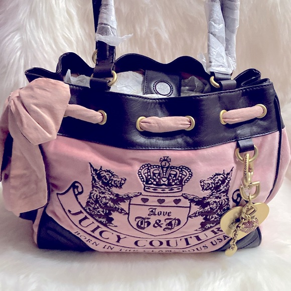 Juicy Couture Pink Velour Daydreamer Bag NWT Excellent Condition - Picture 10 of 17